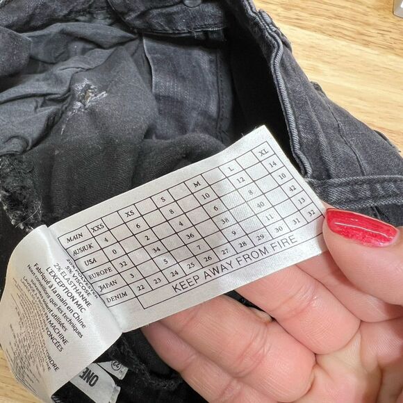 One X One Teaspoon High Waist Freebird II Black Skinny Jeans Women’s Sz. 22 XXS - Picture 10 of 11